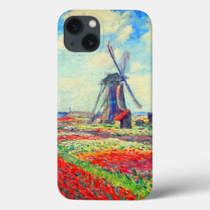 Funda Para iPhone 13 Molino de viento Monet Tulips