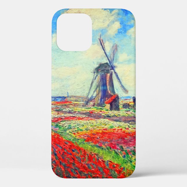 Funda De Case-Mate Para iPhone Molino de viento Monet Tulips (Reverso )