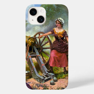 Funda Para iPhone 14 De Case-Mate Molly Pitcher dispara cañón en la batalla de Monmo