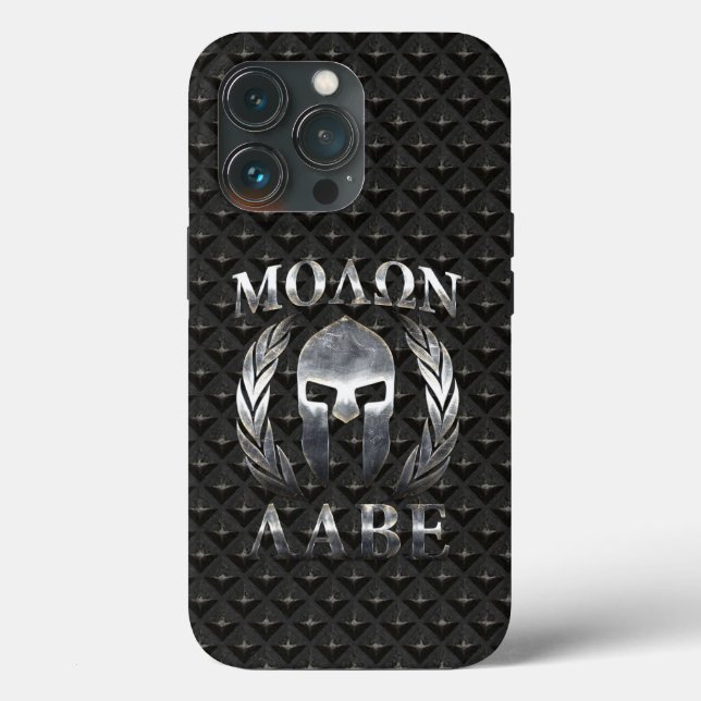 Funda De Case-Mate Para iPhone Molon Labe Spartan Helmet Laurels (Reverso )