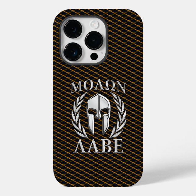 Funda De Case-Mate Para iPhone Molon Labe Spartan Helmet Laurels (Reverso )