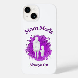 Funda Para iPhone 14 De Case-Mate Mom Mode Always On | Funny Motherhood Phone Case