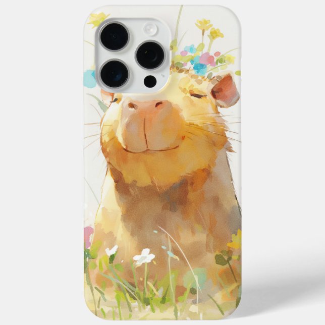 Funda De Case-Mate Para iPhone Momento de Capybara Zen (Reverso )