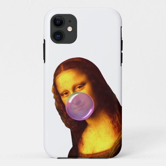 Funda De Case-Mate Para iPhone Mona Lisa Chicle Bubble (Reverso)
