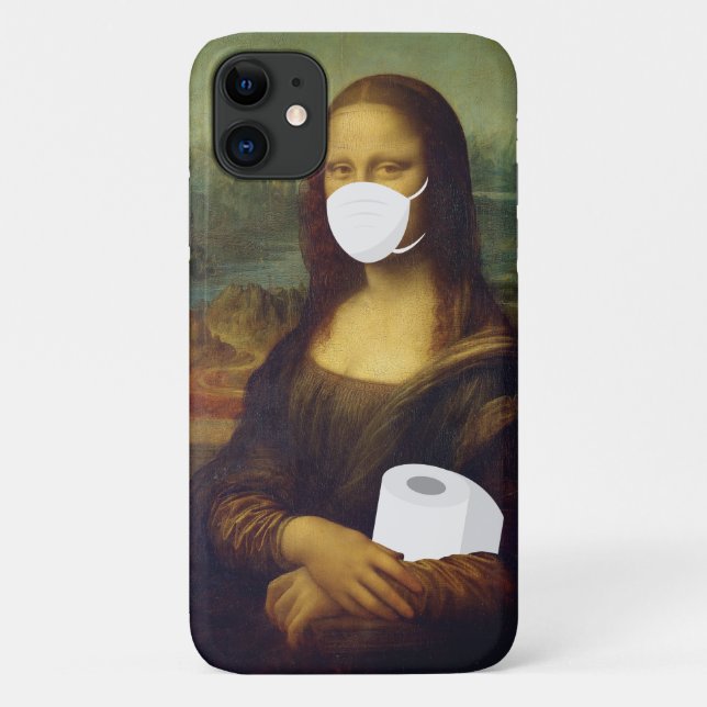 Funda De Case-Mate Para iPhone Mona Lisa de Cuarentena (Reverso)