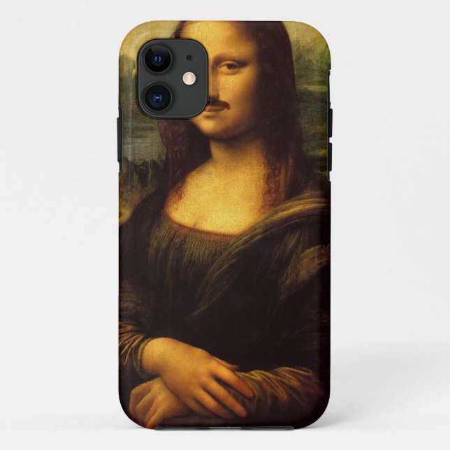 Funda De Case-Mate Para iPhone mona lisa mustache (Reverso)