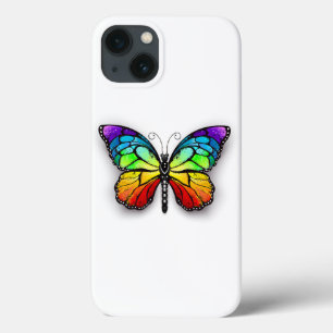 Funda Para iPhone 13 Monarca de mariposa arcoiris
