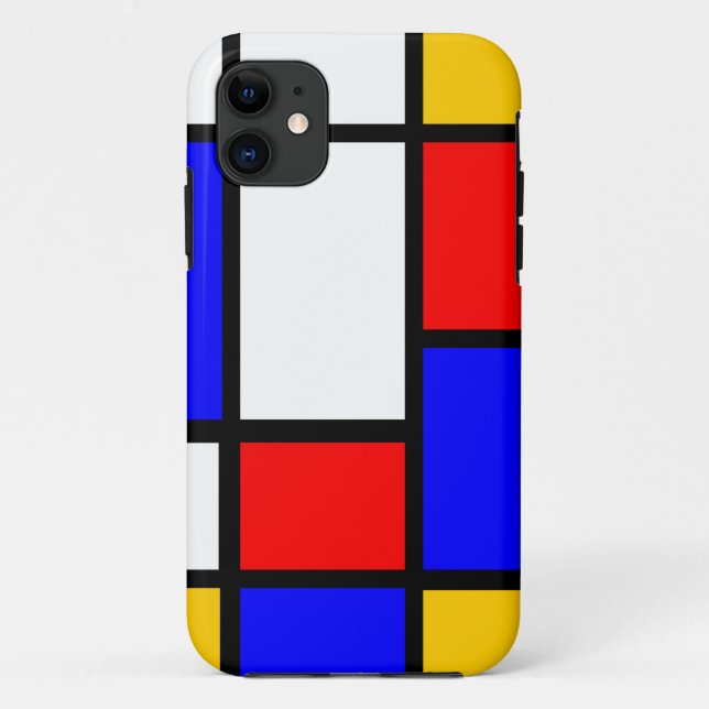 Funda De Case-Mate Para iPhone Mondrian clásico (Reverso)