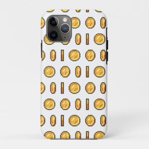 Funda Para iPhone 11 Pro Moneda de juego dorada con patrón de estilo de píx