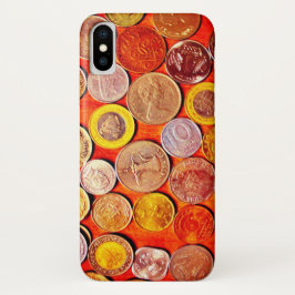 Funda Para iPhone X Monedas Mundiales
