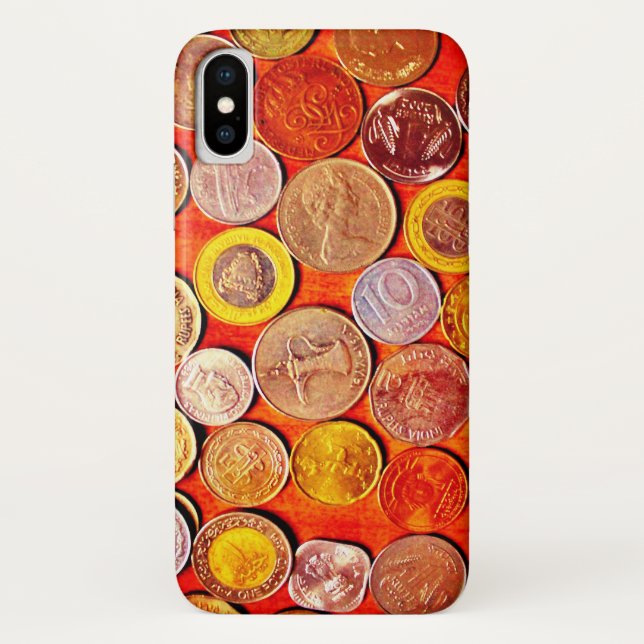 Funda De Case-Mate Para iPhone Monedas Mundiales (Reverso)