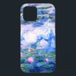 Funda Para iPhone 12 Monet Pink Water Lilies<br><div class="desc">Un funda Monet de nenúfares rosados con nenúfares iPhone 12 con hermosos nenúfares rosados flotando en un tranquilo estanque azul con colchonetas de lirios. Un gran regalo de Monet para los amantes del impresionismo y del arte francés. Impresionismo natural sereno con flores y paisajes pintorescos de estanques.</div>
