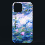 Funda Para iPhone 12 Monet Pink Water Lilies<br><div class="desc">Un funda Monet de nenúfares rosados con nenúfares iPhone 12 con hermosos nenúfares rosados flotando en un tranquilo estanque azul con colchonetas de lirios. Un gran regalo de Monet para los amantes del impresionismo y el arte francés. Impresionismo natural sereno con flores encantadoras y paisaje de estanques pintorescos funda iPhone...</div>