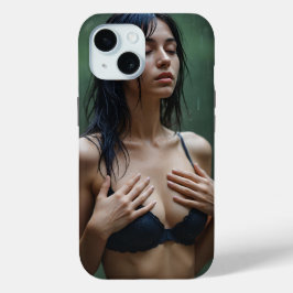 Funda Para iPhone 15 Monica bajo la lluvia