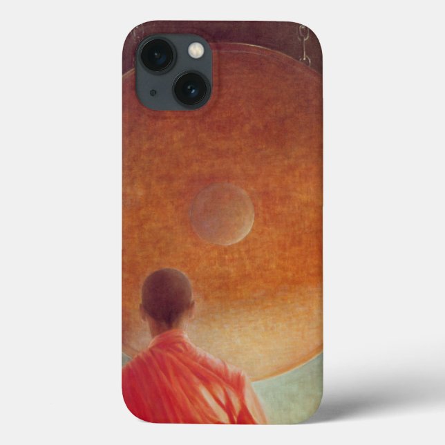 Funda De Case-Mate Para iPhone Monje joven con Gong (Reverso)
