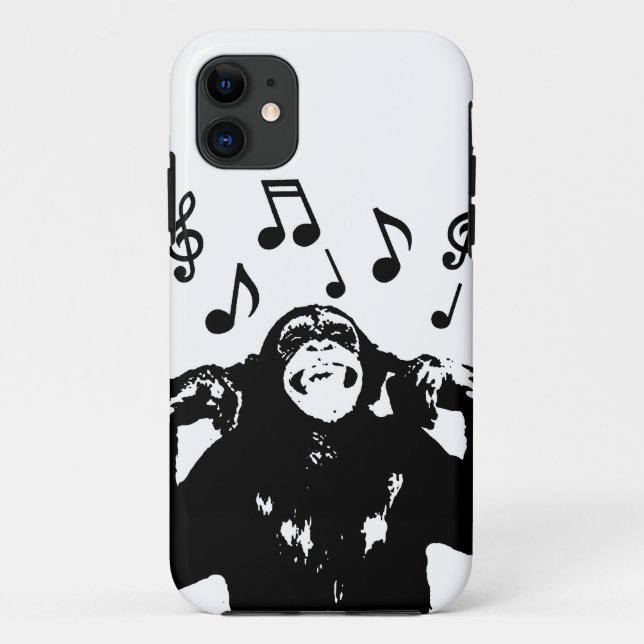 Funda De Case-Mate Para iPhone monkeymonkey de la música (Reverso)