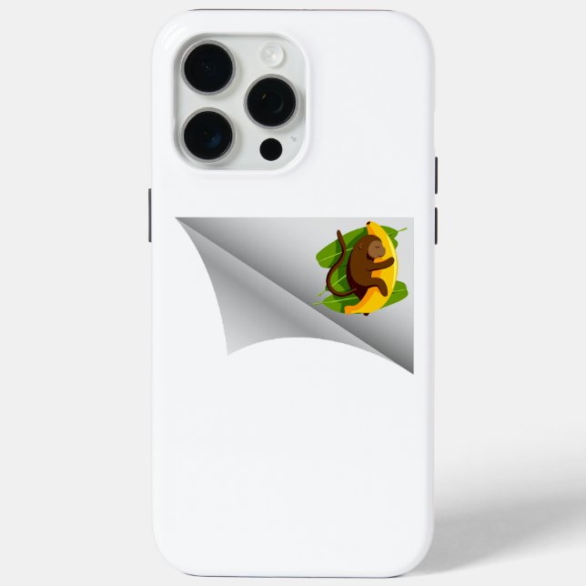 Funda De Case-Mate Para iPhone mono con banana bajo el parche (Reverso )