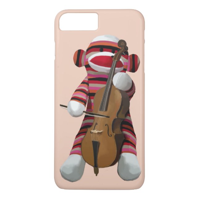 Funda De Case-Mate Para iPhone Mono de media luna y Cello 2 (Reverso)
