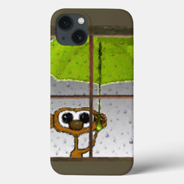 Funda De Case-Mate Para iPhone Mono del Día de la Lluvia (Reverso)