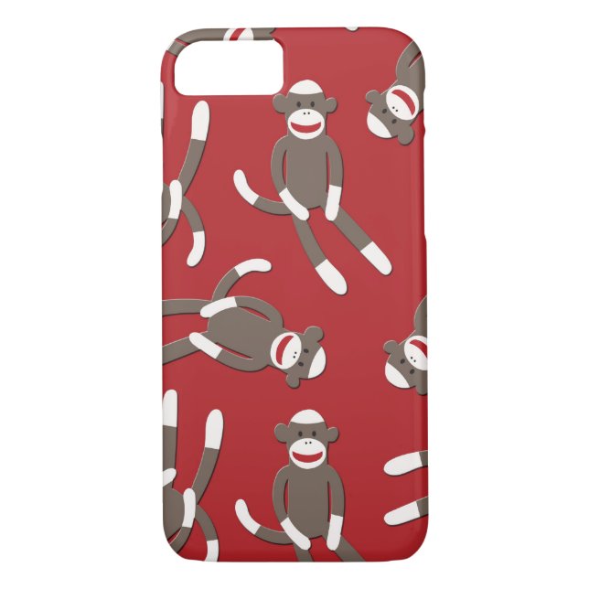 Funda De Case-Mate Para iPhone Mono rojo del calcetín (Reverso)