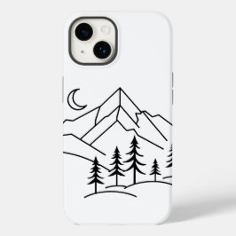 Funda Para iPhone 14 De Case-Mate Monochrome Mountain and Pine Forest Phone Case