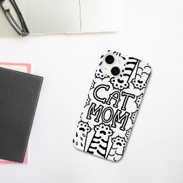 Funda Para iPhone 14 De Case-Mate Monocroma Cat Mom