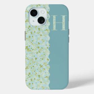 Funda Para iPhone 15 MONOGRAM H ACQUA LITTLE FLOWERS Cas