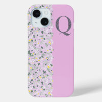 MONOGRAM P LILAC LITTLE FLOWERS