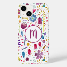 Funda Para iPhone 14 De Case-Mate Monograma acuarela floral