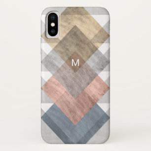 Funda Para iPhone X Monograma  Alinear diamantes I