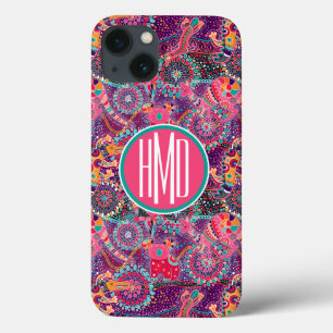 Funda Para iPhone 13 Monograma animal del modelo el   del estilo étnico
