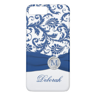 title_seo2 Monograma azul, caja blanca del iPhone 7 del