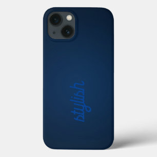 Funda Para iPhone 13 Monograma azul oscuro