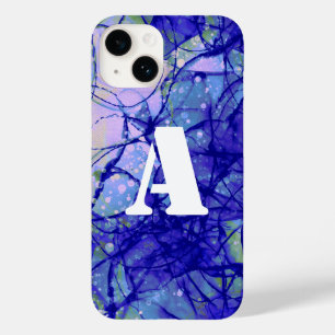 Funda Para iPhone 14 De Case-Mate Monograma Azul Resumen de arte Guay
