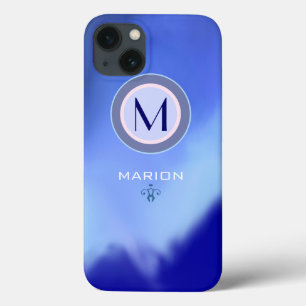 Funda Para iPhone 13 monograma azulado