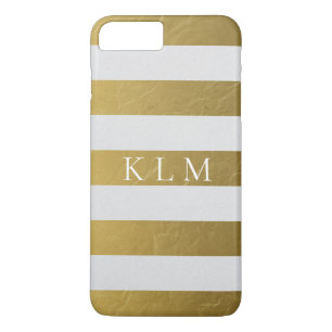 Funda Para iPhone 8 Plus/7 Plus Monograma Banda dorada Glam