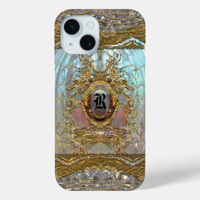 Funda De Case-Mate Para iPhone Monograma barroco (Reverso )