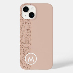 Funda Para iPhone 14 De Case-Mate Monograma Beige de moda con Terracotta Boho Brown