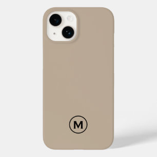 Funda Para iPhone 14 De Case-Mate Monograma Beige mínimo moderno