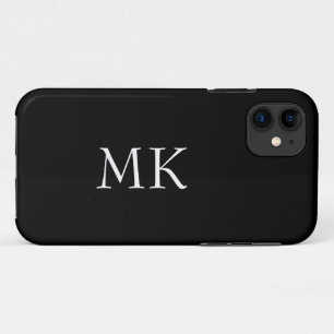 Funda Para iPhone 11 Monograma blanco negro