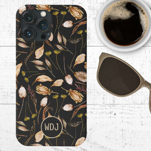Funda Para iPhone 13 Pro Max Monograma bohemio de follaje