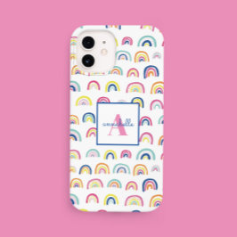 Funda Para iPhone 14 De Case-Mate Monograma Boho Arcoiris