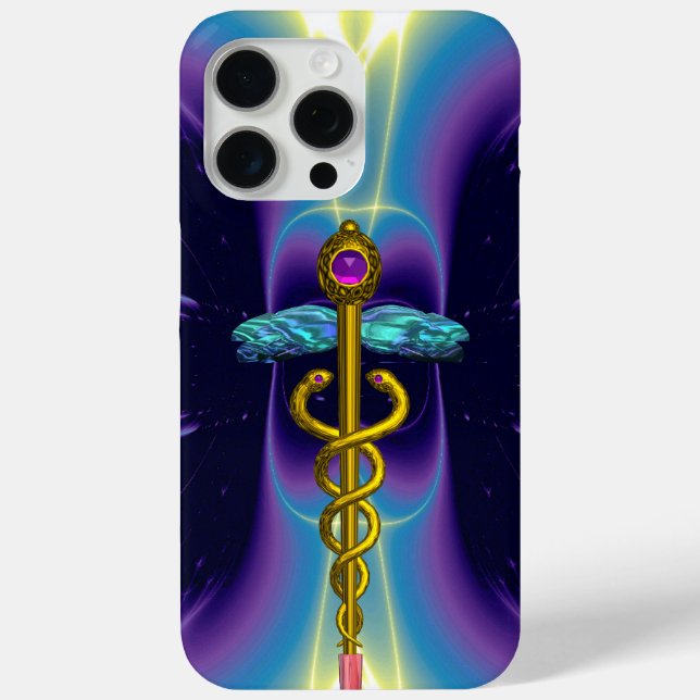 FUNDA DE Case-Mate PARA iPhone MONOGRAMA CADUCEUS ORO (Reverso )