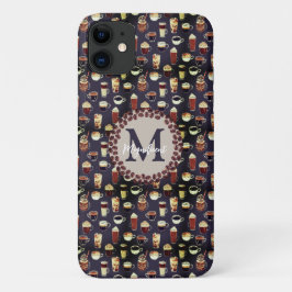 Funda Para iPhone 11 Monograma café Lover