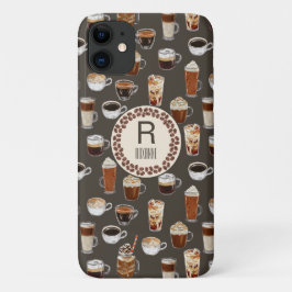 Funda Para iPhone 11 Monograma café Lover
