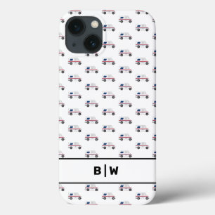 Funda Para iPhone 13 Monograma Camión postal del transportista de corre