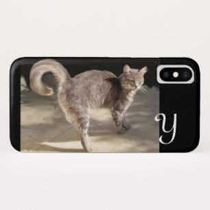 FUNDA PARA iPhone X MONOGRAMA CAT TURCO