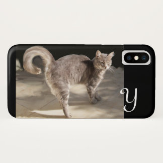 FUNDA PARA iPhone X MONOGRAMA CAT TURCO