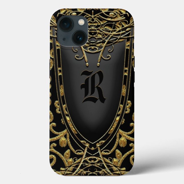 Funda De Case-Mate Para iPhone Monograma Clásico de Sisphere (Reverso )