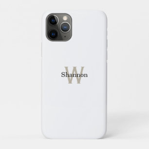 Funda Para iPhone 11 Pro Monograma clásico simple con estuche para iPhone N